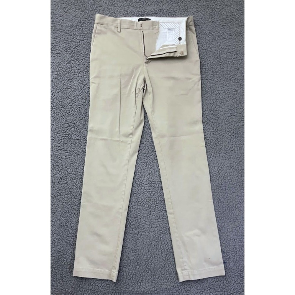 Banana Republic Aiden Slim Fit Chinos Mens 31x34 Khaki Tan Cotton Twill Pants